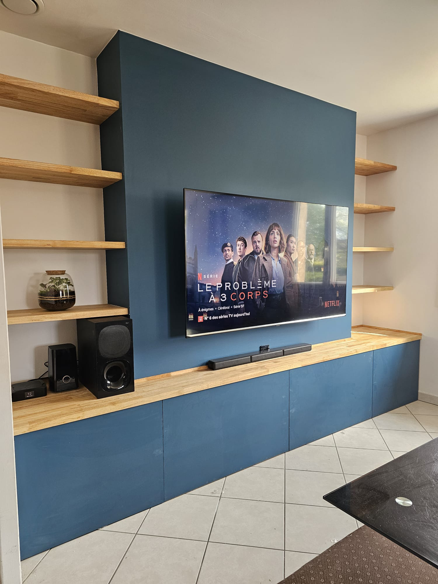 Meuble TV bois sur-mesure