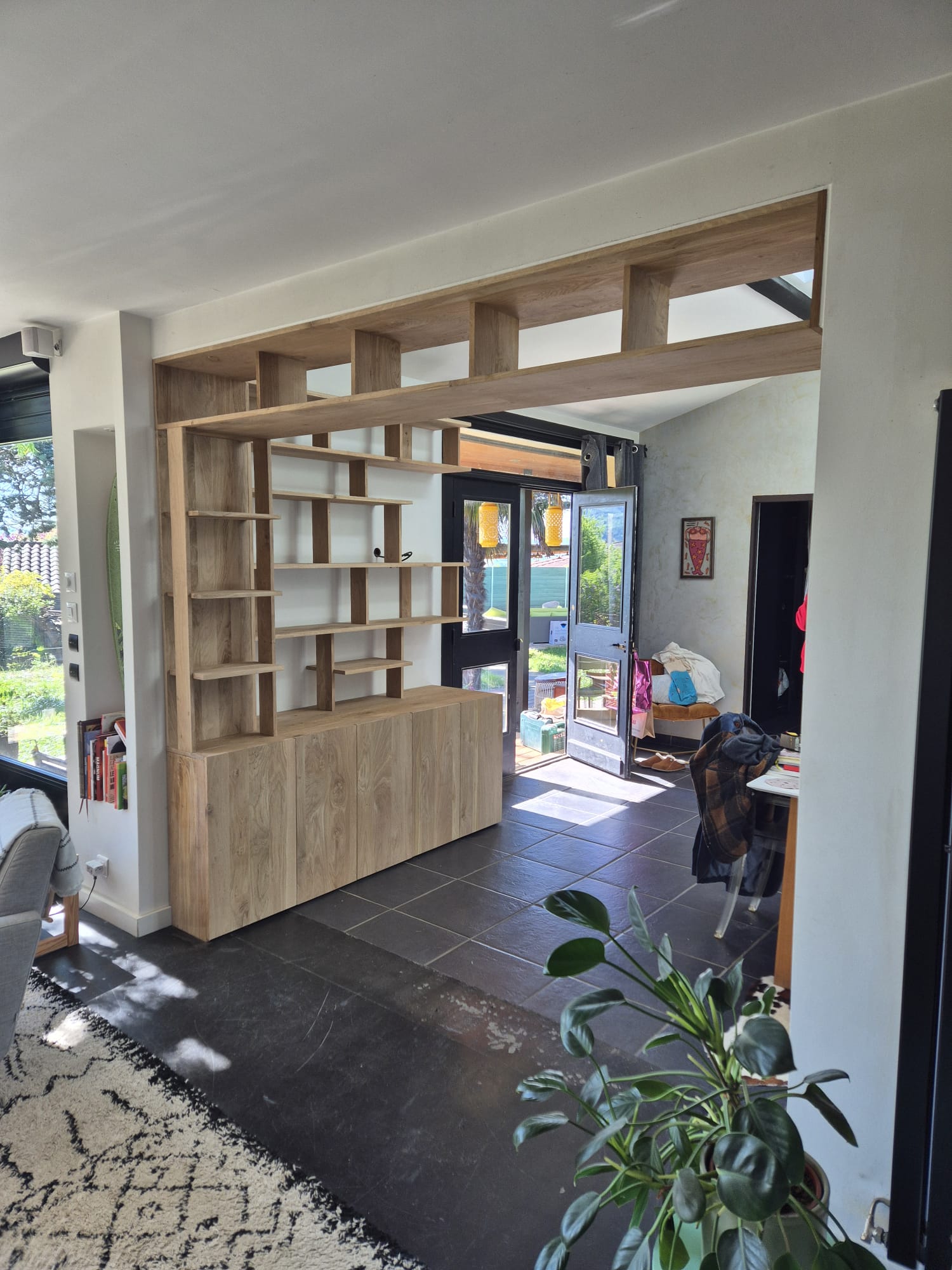 Bibliothèque en chêne sur-mesure